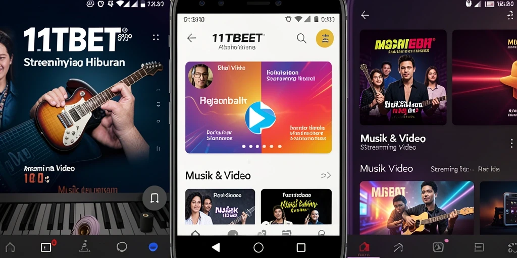 Antarmuka aplikasi 11TBET yang menampilkan berbagai pilihan video Streaming.
