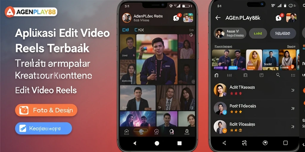 Antarmuka AGENPLAY88 menampilkan kemudahan dalam mengedit video Reels.