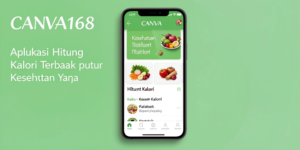 Tampilan antarmuka pengguna CANVA168 untuk penghitungan kalori yang mudah dan intuitif.