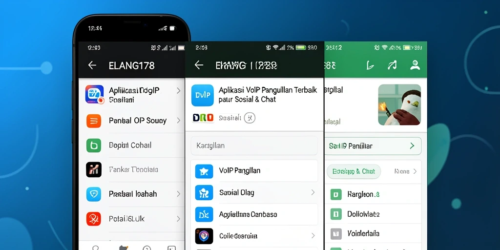 Screenshot ELANG178 menunjukkan antarmuka VoIP Panggilan yang intuitif.