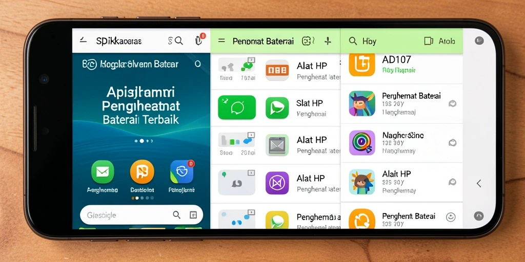Tampilan utama SD107 menunjukkan grafik penggunaan baterai dengan jelas.