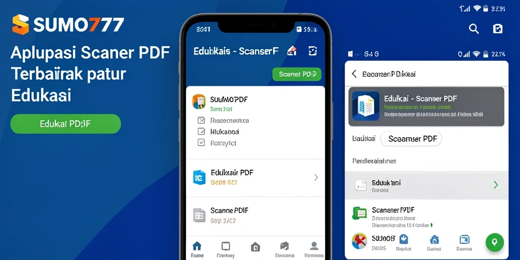 Antarmuka aplikasi SUMO777 yang mudah digunakan untuk Scanner PDF.