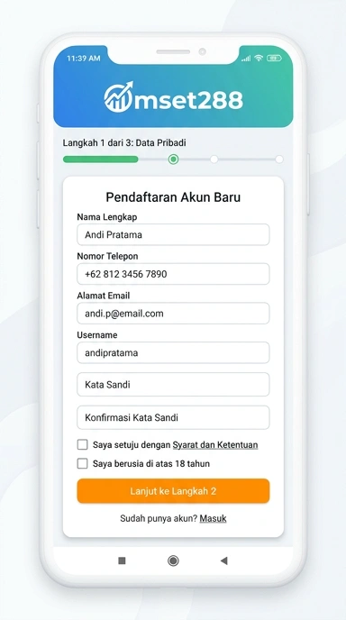 Buat Akun Baru omset288 dengan Mudah